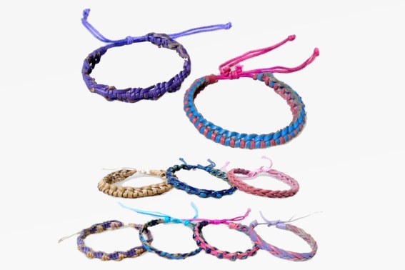 Leather bracelet mixed colors refill (96)