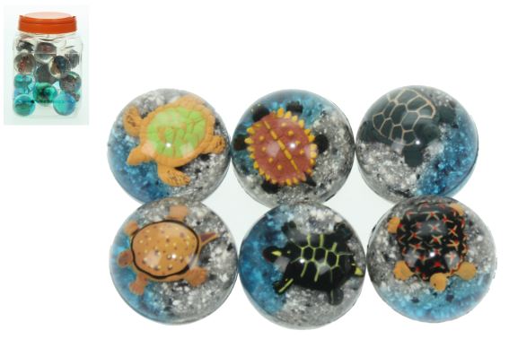 Bouncy ball turtle 6 assorted (30)