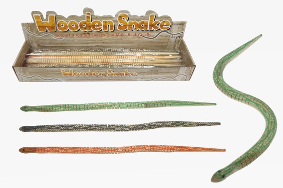 Holz Schlange beweglich 3fach (24)