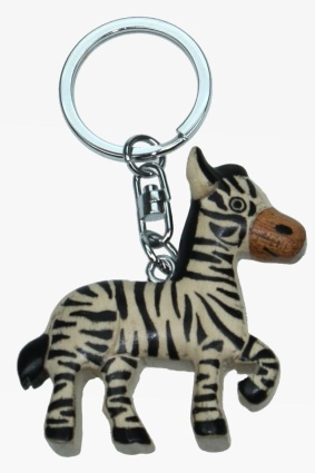 Wooden keychain zebra (6)