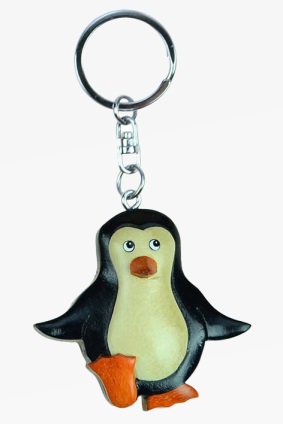 Wooden keychain penguin (6)