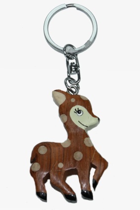 Wooden keychain deer (6)