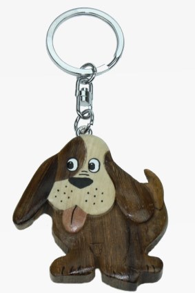 Wooden keychain dog (6)