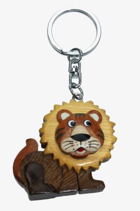 Wooden keychain lion (6)