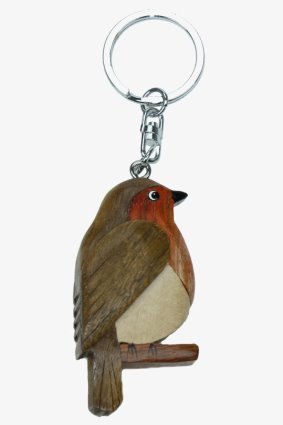 Wooden keychain robin (6)