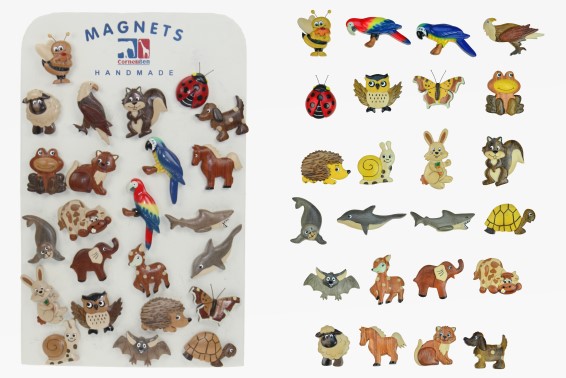 Wooden magnet animal 24 asst. (96)