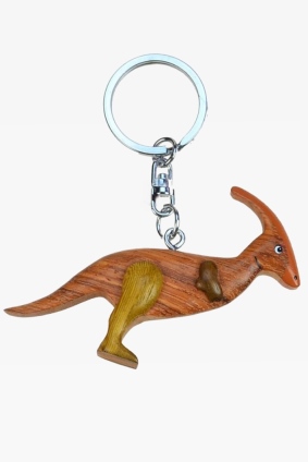 Wooden keychain parasaurolophus (6)