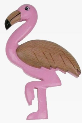 Wooden flamingo magnet (6)