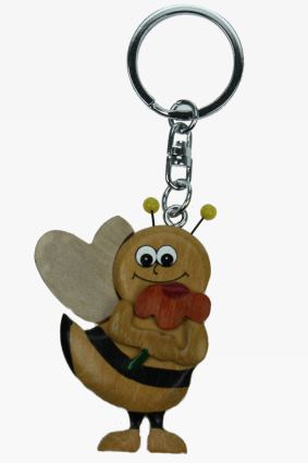 Wooden keychain bee (6)