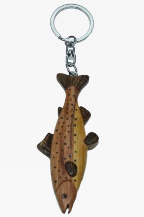 Wooden keychain trout (6)