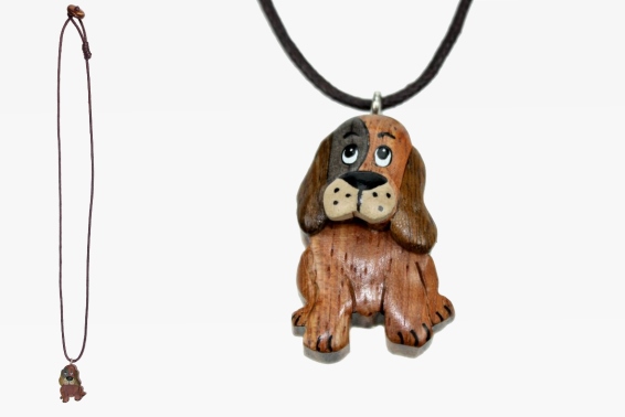 Necklace wooden puppy (12)