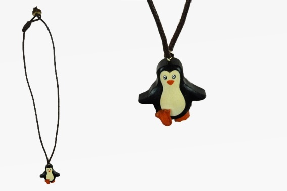 Necklace wooden penguin (12)