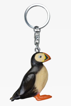 Wooden keychain puffin (6)