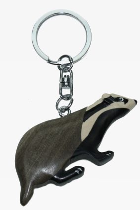 Wooden keychain badger (6)