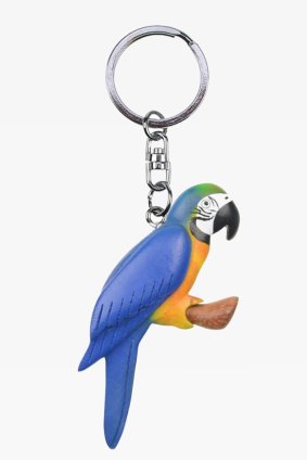 Wooden KC blue and yellow macaw (6)