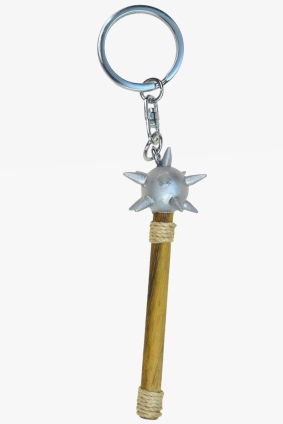 Wooden keychain spiked mace (6)