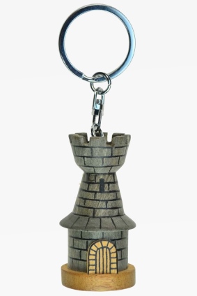 Wooden keychain tower round (6)