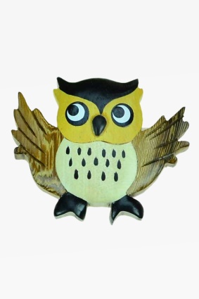 Wooden magnet owl (6)