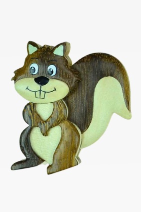 Wooden magnet squirrel (6)