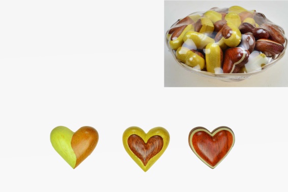 Wooden decorative heart 3 asst. (36)