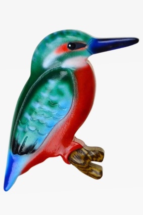 Wooden magnet kingfisher (6)