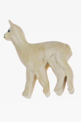 Wooden magnet white alpaca (6)