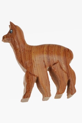 Wooden magnet brown alpaca (6)