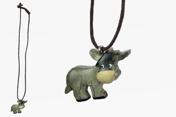Necklace wooden donkey (12)