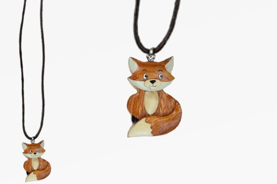Necklace wooden fox (12)