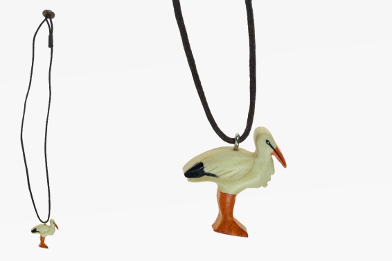 Necklace wooden stork (12)