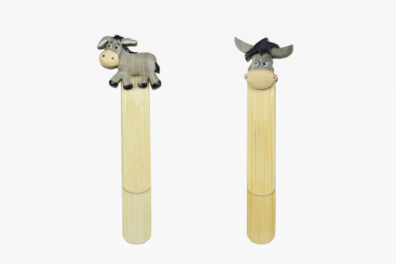 Wooden bookmark donkey 2 asst. (12)