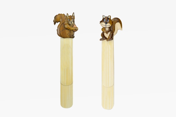 Wooden bookmark squirrel 2 asst. (12)