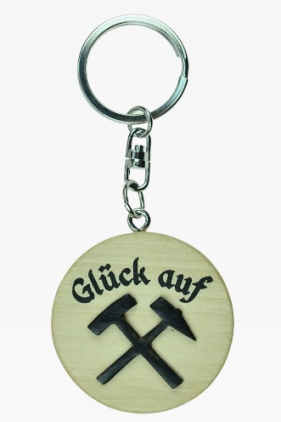 Wooden keychain good luck for (6)