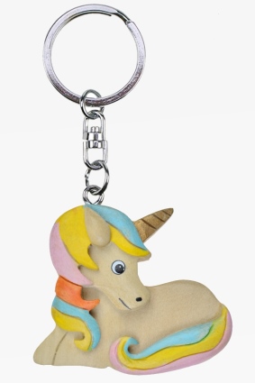 Wooden keychain unicorn (6)