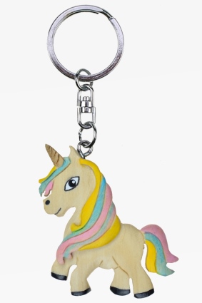 Wooden keychain unicorn (6)