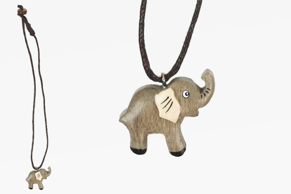 Necklace wooden elephant (12)