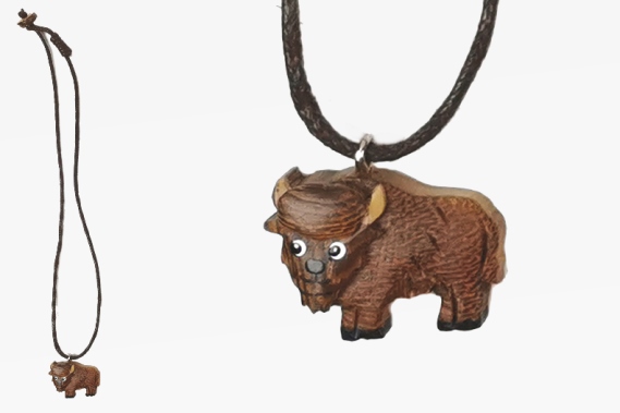 Necklace wooden wisent (12)