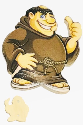 Wooden magnet monk (6)