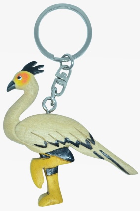 Wooden keychain secretary bird (6)