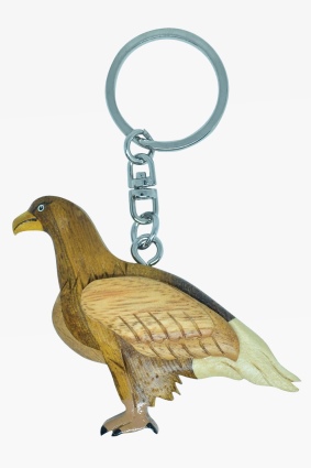 Wooden keychain white tailed eagle (6)
