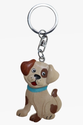 Wooden keychain dog (6)