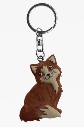Wooden keychain cat (6)