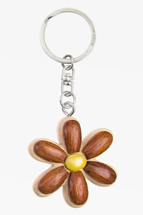 Wooden keychain flower (6)