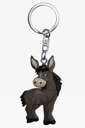 Wooden keychain donkey (6)