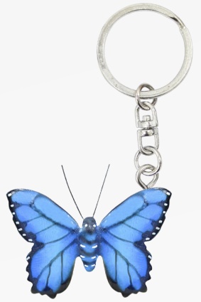 Wooden keychain common morpho (6)