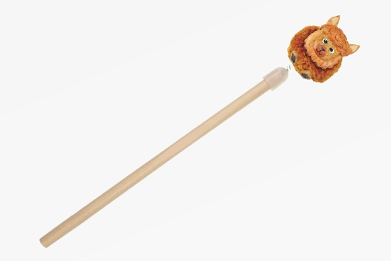 Holz Bleistift Pompom Alpaka braun