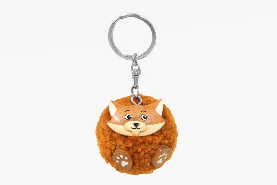 Holz Anhänger Pompom Fuchs (6)