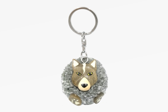 Holz Anhänger Pompom Wolf (6)
