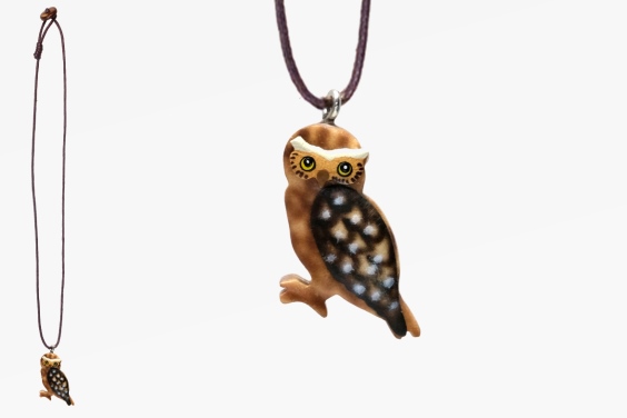 Kette mit Holz Steinkauz (12)