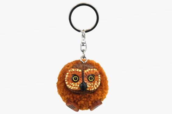 Holz Anhänger Pompom Fleckenkauz (6)